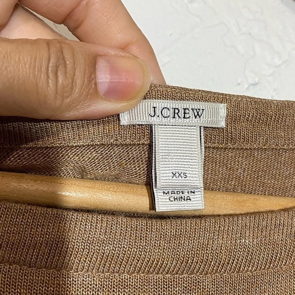 ✅ J.CREW Rugby Stripe Boatneck Top Shirt Orange Tan Top Sz XXS - Picture 8 of 10